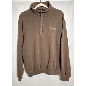 Vintage St. Andrew’s Golf Club Men’s Brown 1/3 Zip Sweater Size Medium USA Made